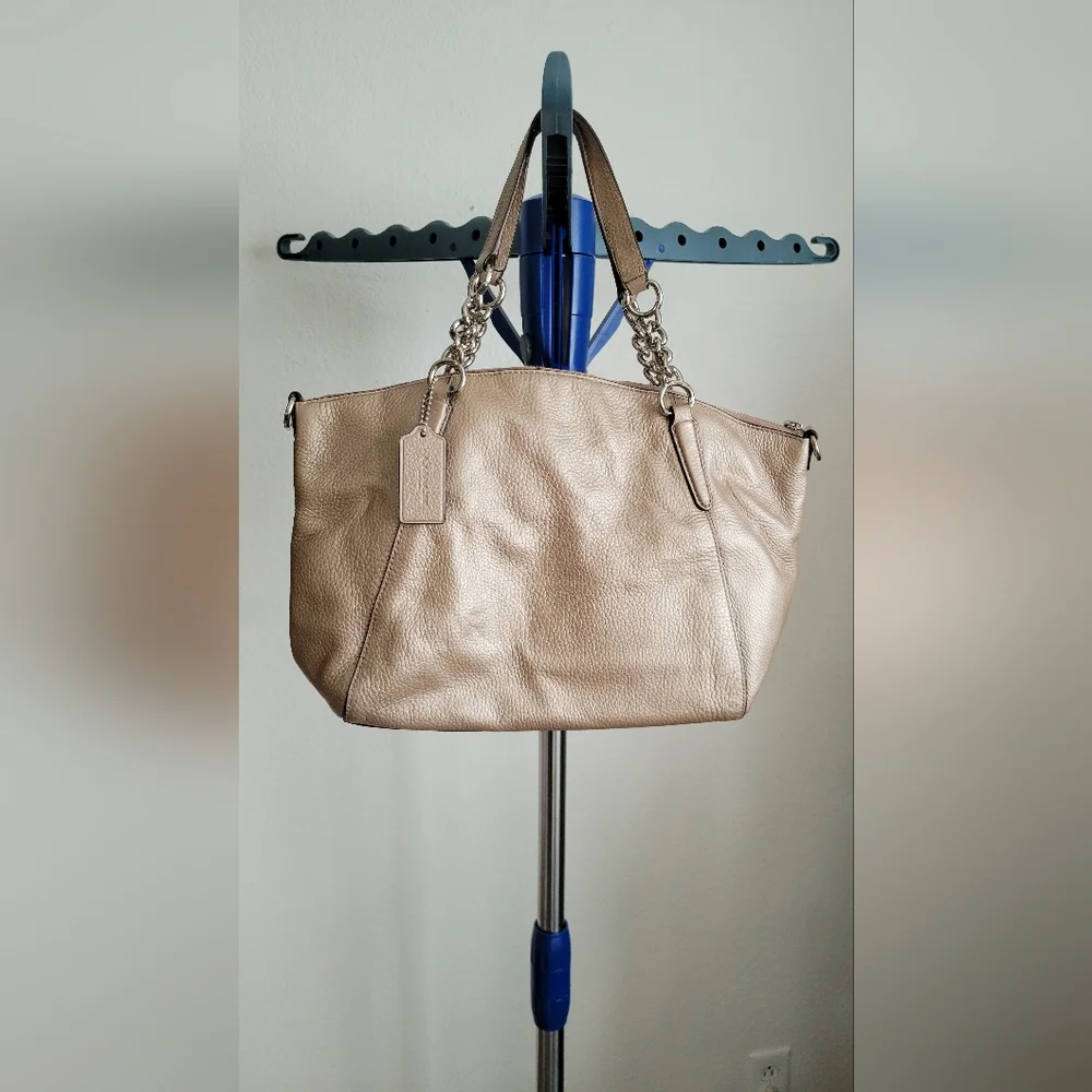 Coach Kelsey Metallic Gold Shoulder Bag